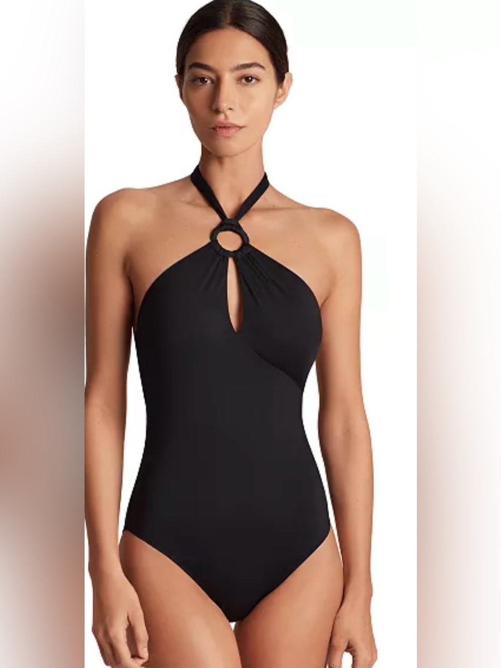 Lauren Ralph Lauren Women's Macrame-Ring High-Neck One-Piece Swimsuit